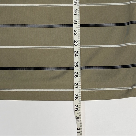 Haggar Men’s Beige Stripe Polo Shirt Medium - Picture 7 of 8